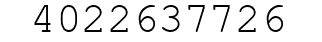 Number 4022637726.