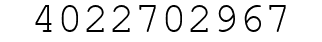 Number 4022702967.