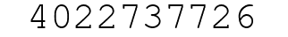 Number 4022737726.