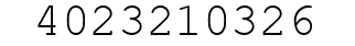 Number 4023210326.