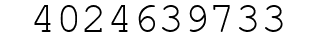 Number 4024639733.