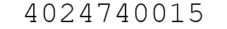 Number 4024740015.