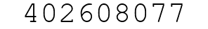 Number 402608077.