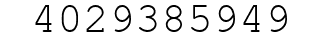 Number 4029385949.