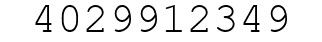 Number 4029912349.