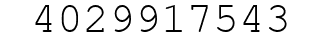 Number 4029917543.