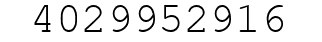 Number 4029952916.