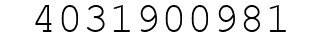 Number 4031900981.