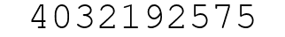 Number 4032192575.