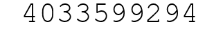 Number 4033599294.