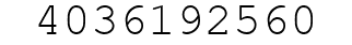 Number 4036192560.