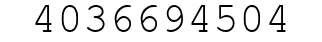 Number 4036694504.