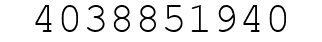 Number 4038851940.