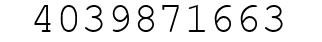 Number 4039871663.