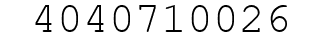 Number 4040710026.