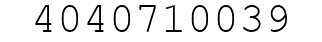 Number 4040710039.