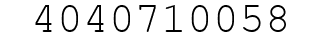 Number 4040710058.