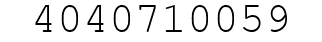 Number 4040710059.