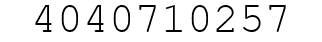 Number 4040710257.