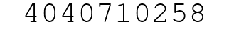 Number 4040710258.