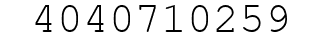 Number 4040710259.