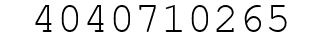 Number 4040710265.