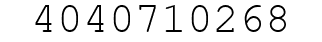 Number 4040710268.