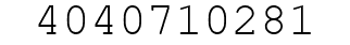 Number 4040710281.