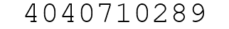 Number 4040710289.
