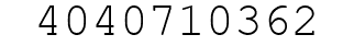Number 4040710362.