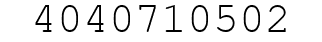 Number 4040710502.