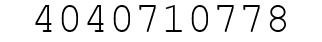 Number 4040710778.