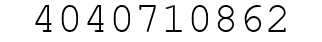 Number 4040710862.