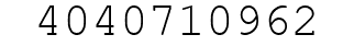 Number 4040710962.