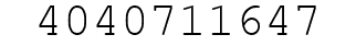 Number 4040711647.