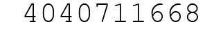 Number 4040711668.