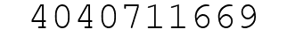 Number 4040711669.