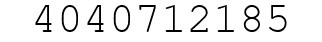 Number 4040712185.
