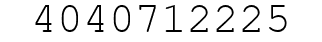 Number 4040712225.
