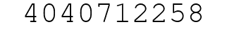 Number 4040712258.