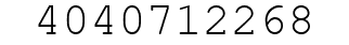 Number 4040712268.