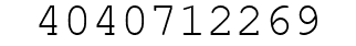 Number 4040712269.