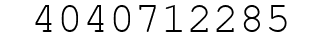 Number 4040712285.