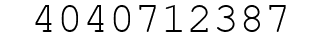 Number 4040712387.