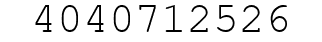 Number 4040712526.