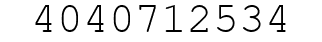 Number 4040712534.