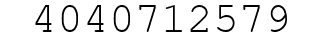 Number 4040712579.