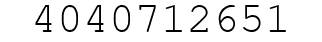 Number 4040712651.