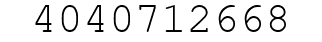 Number 4040712668.