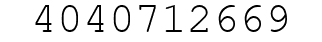 Number 4040712669.